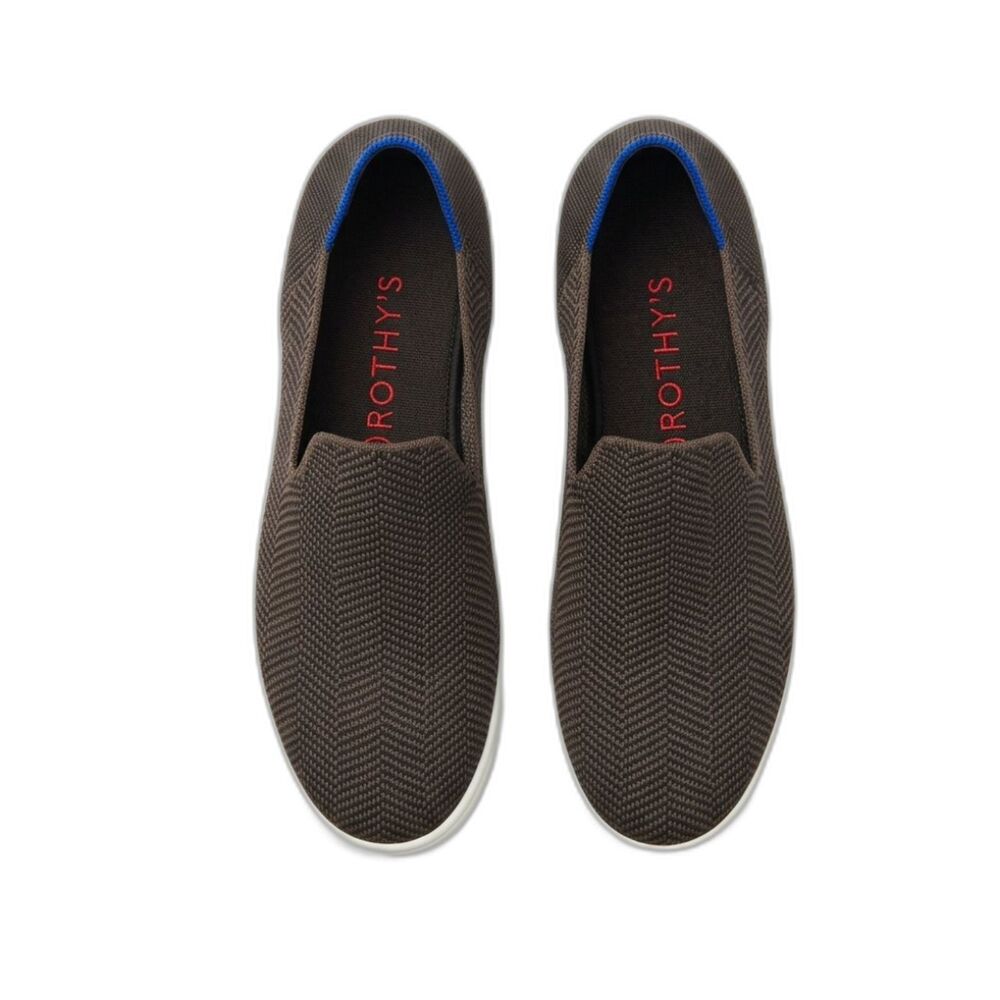 Rothy’s The Original Slip On Sneakers Espresso Herringbone Women’s Size 9.5